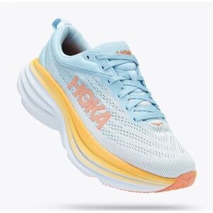 HOKA One One Women’s Bondi 8 Blue / Yellow Size 9.5 WIDE